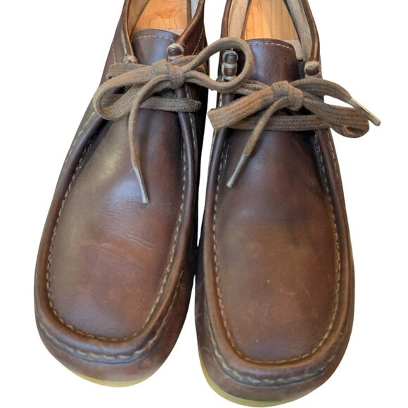 Clarks Wallabees Brown Oiled Leather Chukka Desert Boot Shoes Mens 10 M Casual main image 12